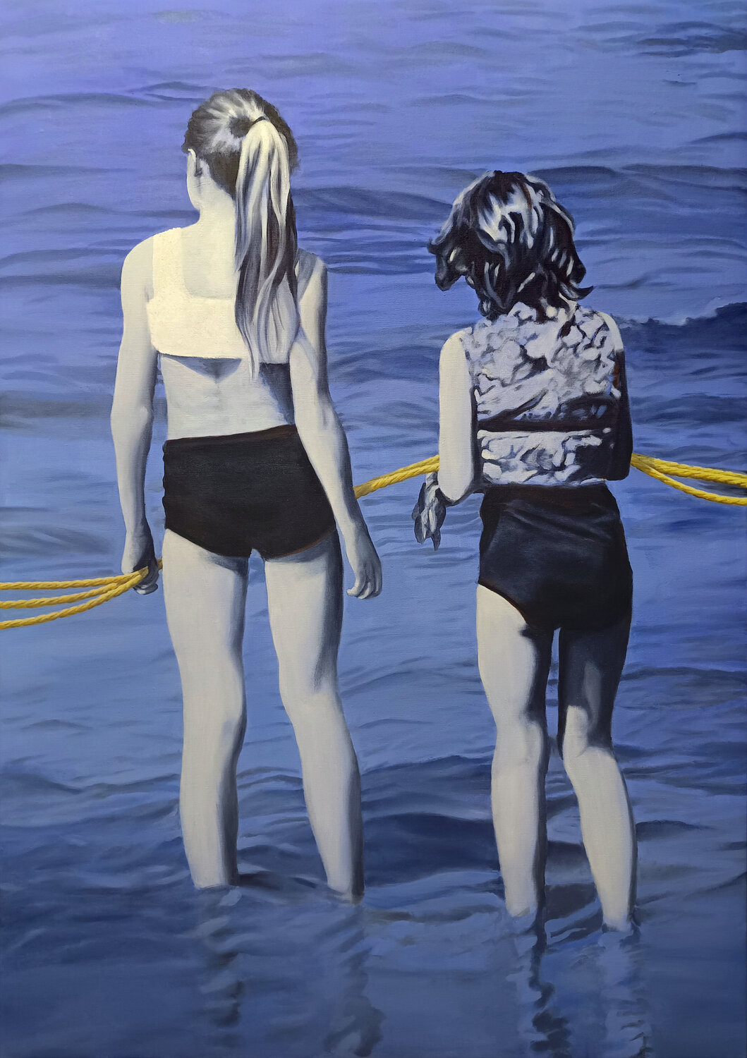 Sisters with Cords Gerda Van Damme Original painting for sale