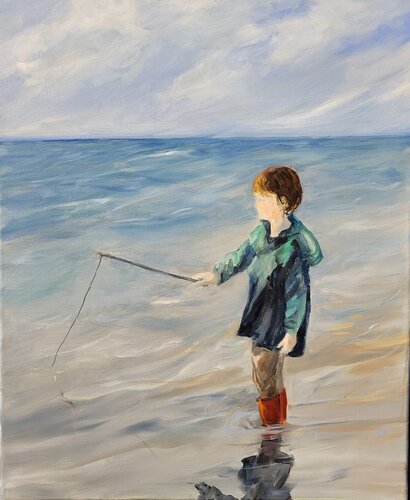 Petit pêcheur de Claudine Pochat, Pintura a la venta en Singulart