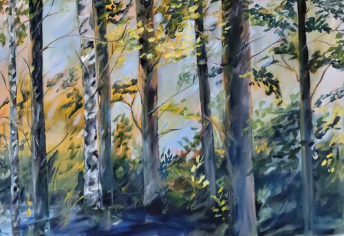 Soleil couchant de Claudine Pochat, Pintura a la venta en Singulart