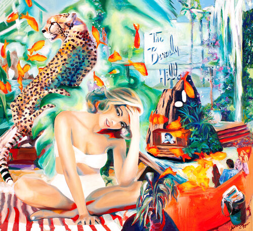 Bombshell Angel Buttercup van Adrienne Egger, Schilderij te koop op Singulart