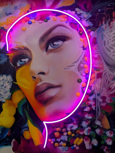 Alexa (Twinkle Sugar Gingersnap) van Adrienne Egger, Schilderij te koop op Singulart