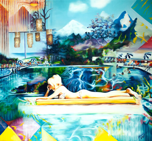 Love Muffin Sunshine van Adrienne Egger, Schilderij te koop op Singulart