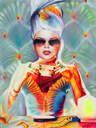 High Tea N°3 von Adrienne Egger, Malerei kaufen auf Singulart