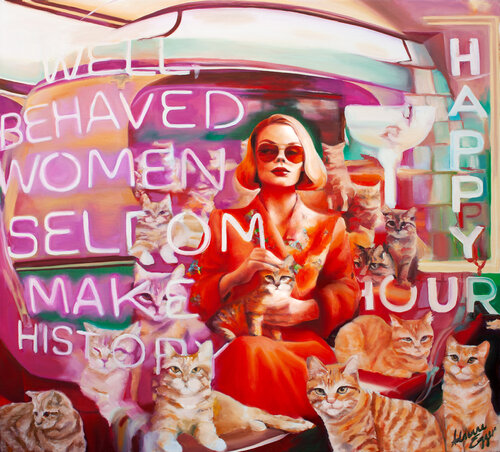 Cat Lady von Adrienne Egger, Malerei kaufen auf Singulart