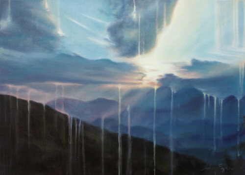Where Heaven & Earth Meet de Adrienne Egger, Pintura a la venta en Singulart
