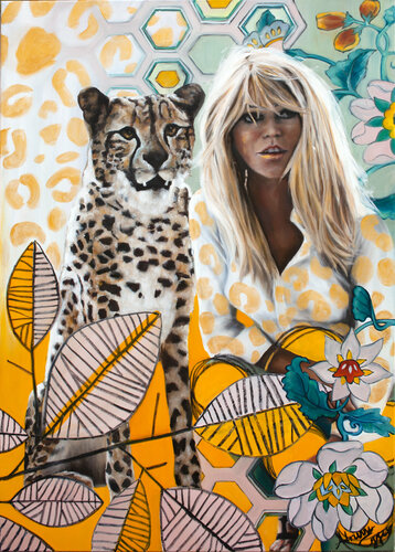 Jungle Cats van Adrienne Egger, Schilderij te koop op Singulart