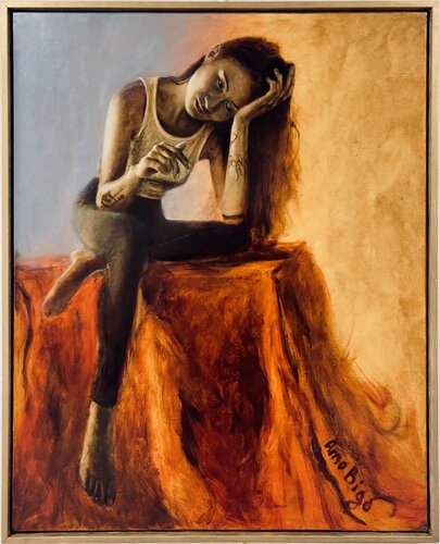 La penseuse di Arno BIGOT, Pittura in vendita su Singulart