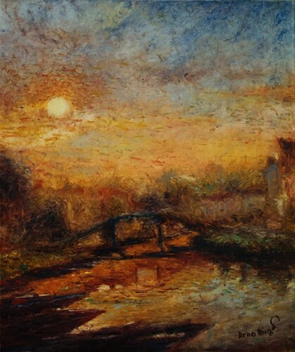 Levé de soleil à Coulon de Arno BIGOT, Pintura a la venta en Singulart