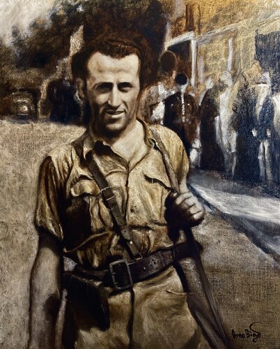 Portrait du résistant Alexandre PELTEKIAN de Arno BIGOT, Pintura a la venta en Singulart