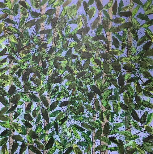 Feuillage de printemps di FRANCOIS D'ARDAILHON, Pittura in vendita su Singulart