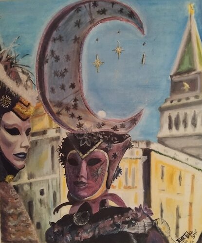 Maske Nacht von Alex Terla, Malerei kaufen auf Singulart