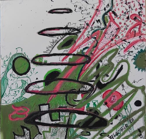 Grün Grün Grün by Alex Terla, Painting for Sale on Singulart