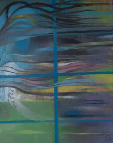 A travers la fenêtre van Nathalie Gautier, Schilderij te koop op Singulart