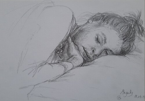 Magaly dort by Nathalie Gautier, 素描 for Sale on Singulart