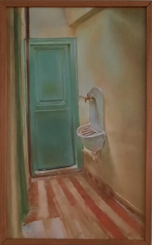 La porte du 6è étage par Nathalie Gautier, Peinture en vente sur Singulart