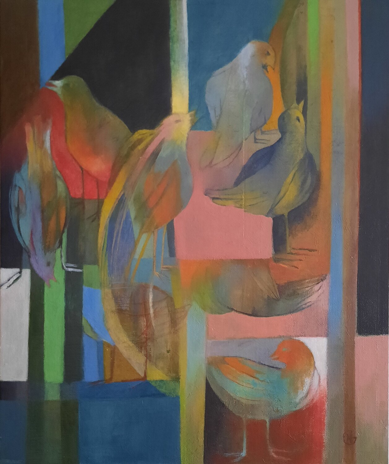 Oiseaux de passage Nathalie Gautier Pintura original en venta
