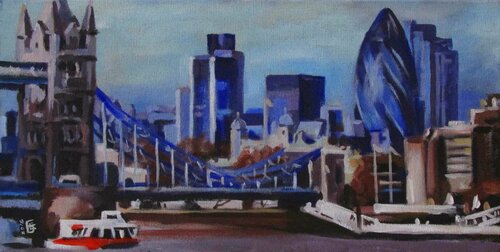 London skyline by Kateryna Bortsova, Painting for Sale on Singulart