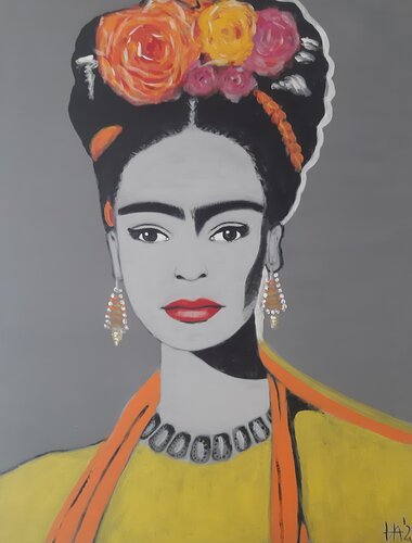Flowers on my head de Ursula Haider-Seggl, Pintura a la venta en Singulart