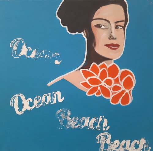 Ocean beach flowers von Ursula Haider-Seggl, Malerei kaufen auf Singulart