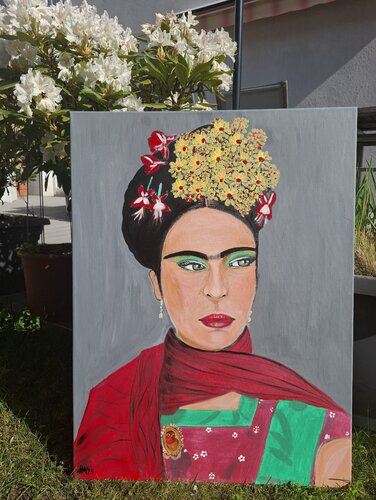 Fridas mindful blooms by Ursula Haider-Seggl, Painting for Sale on Singulart