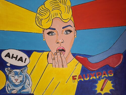 Pop art fauxpas von Ursula Haider-Seggl, Malerei kaufen auf Singulart