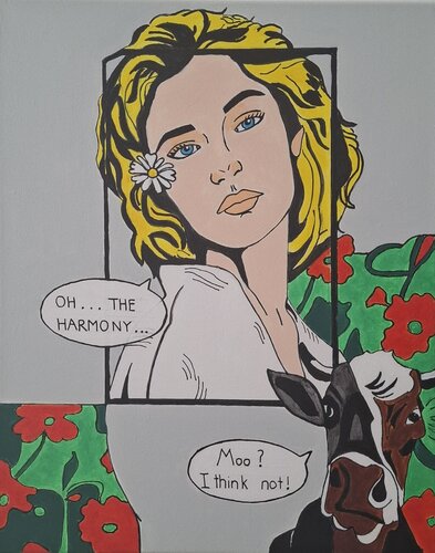 Moo? I think not! van Ursula Haider-Seggl, Schilderij te koop op Singulart