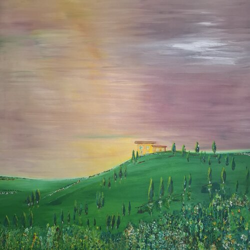 Tuscan golden glow by Ursula Haider-Seggl, Painting for Sale on Singulart