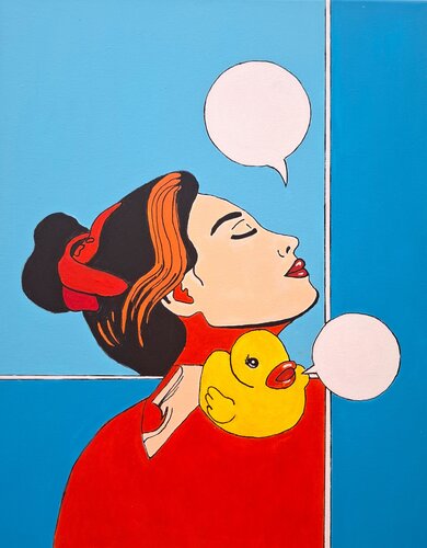 Duck Says Nothing de Ursula Haider-Seggl, Pintura a la venta en Singulart