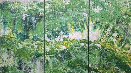 Fish Not Included (3 teilig je 80x30 cm, Setpreis) by Ursula Haider-Seggl, Painting for Sale on Singulart