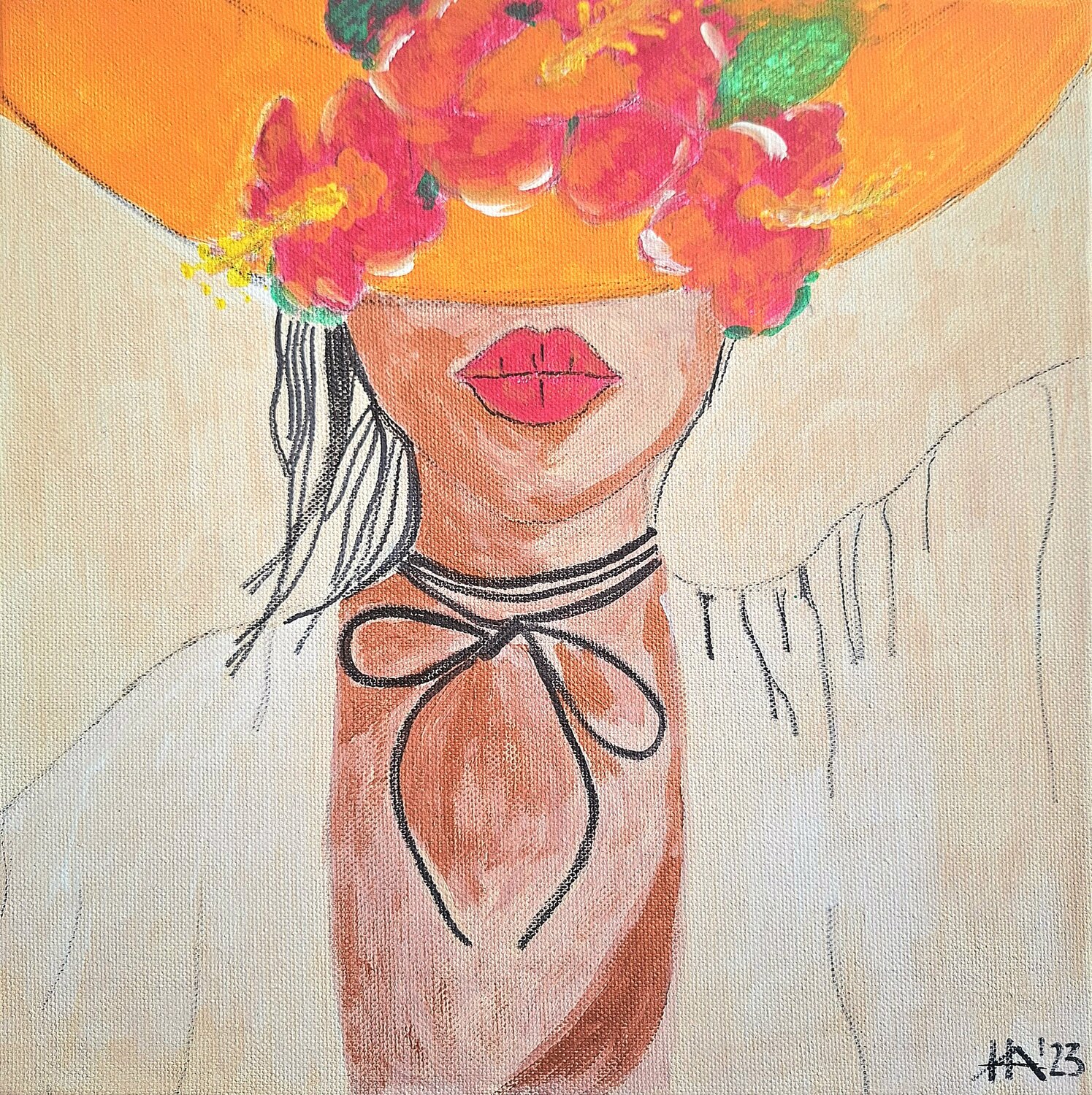 Rent free incognito Ursula Haider-Seggl Origineel schilderij te koop