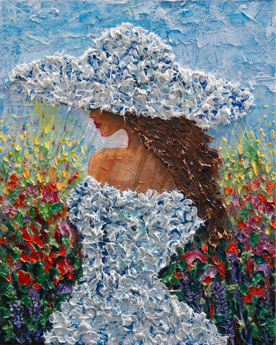 The Blue Muse van Lena Owens, Schilderij te koop op Singulart