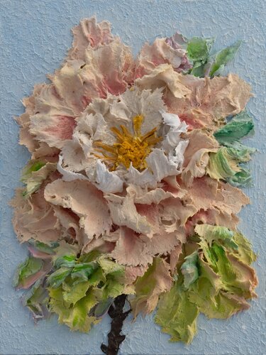 Textured Floral Bloom van Lena Owens, Schilderij te koop op Singulart