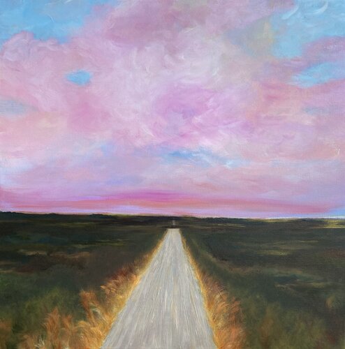 Pink skies van Odile Verhagen, Schilderij te koop op Singulart