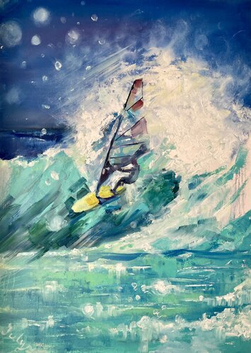 Windsurfer von Yulia Prykina, Malerei kaufen auf Singulart