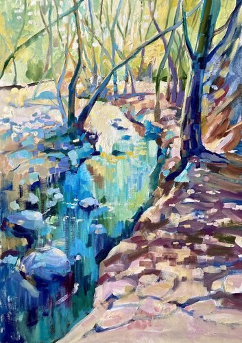 Mountain river von Yulia Prykina, Malerei kaufen auf Singulart