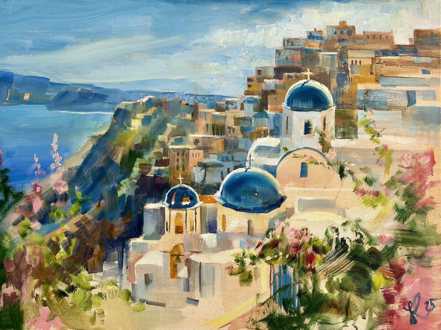 Santorini in sunny day Yulia Prykina