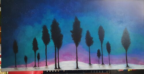 Le grand nord by Sandra MESSAOUDI, Painting for Sale on Singulart