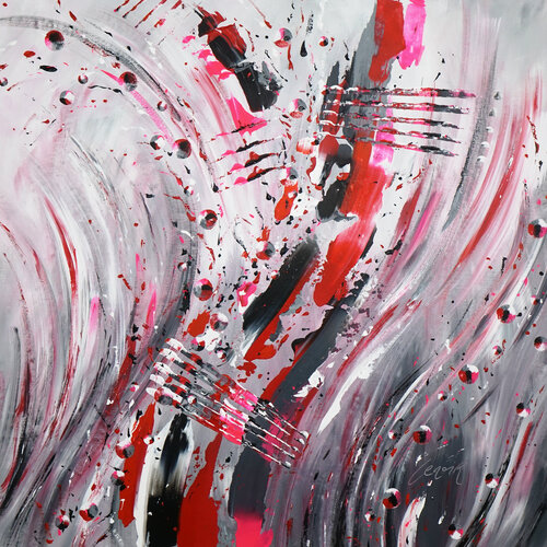 Effusion in Crimson von Dominique Lenoir, Malerei kaufen auf Singulart