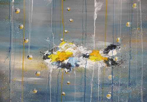 Yellow Fish von Dominique Lenoir, Malerei kaufen auf Singulart
