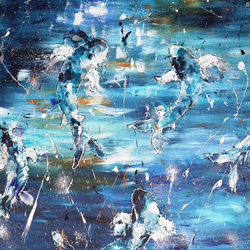 Dance of the Kois di Dominique Lenoir, Pittura in vendita su Singulart