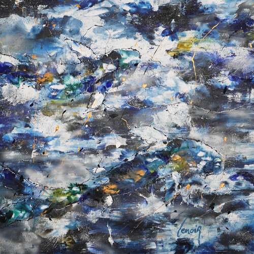 Shadows and the hidden Fishes de Dominique Lenoir, Pintura a la venta en Singulart