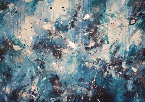 Shadows and the hidden Fishes 3 di Dominique Lenoir, Pittura in vendita su Singulart