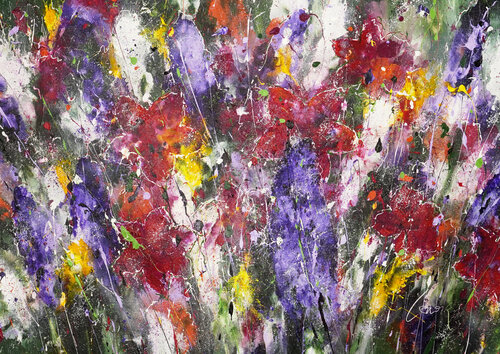 Summer Garden Symphony van Dominique Lenoir, Schilderij te koop op Singulart