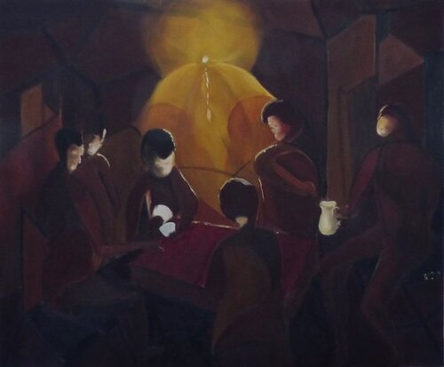 La triche di Serge DUMEZ, Pittura in vendita su Singulart