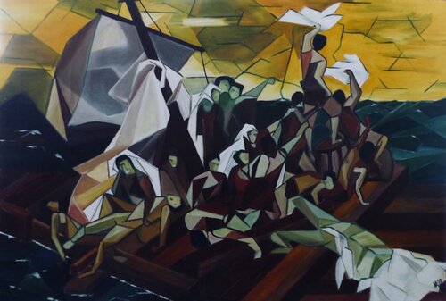 Macronie par Serge DUMEZ, Peinture en vente sur Singulart