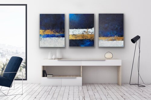 Give me a reason why not- triptych van Jenna Silander, Schilderij te koop op Singulart