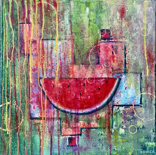 Watermelon van Tatiana Takush, Schilderij te koop op Singulart
