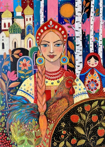 The Sisters of the World. Russia van Tatiana Takush, Schilderij te koop op Singulart