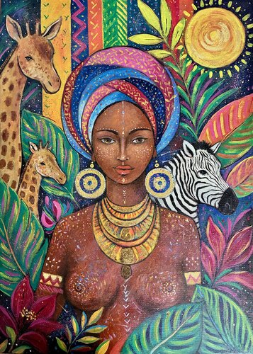 The Sisters of the World. Africa by Tatiana Takush, 絵画 for Sale on Singulart