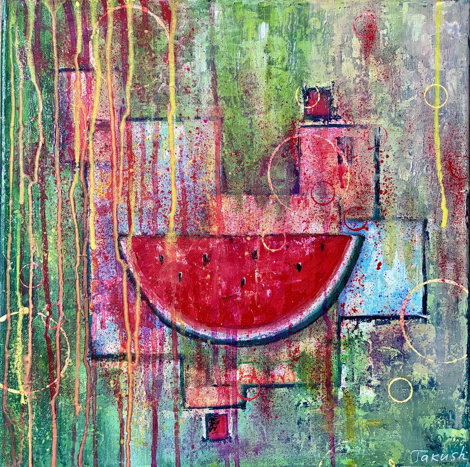 Watermelon Tatiana Takush Origineel schilderij te koop